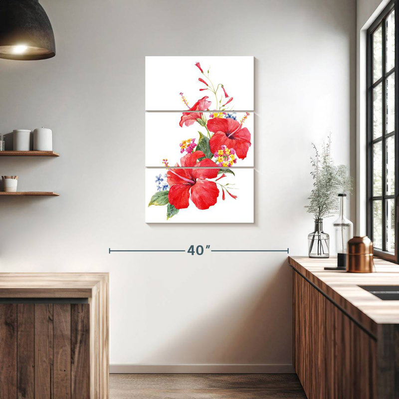 Harnek Exotic Hibiscus, 38" H x 24" W
