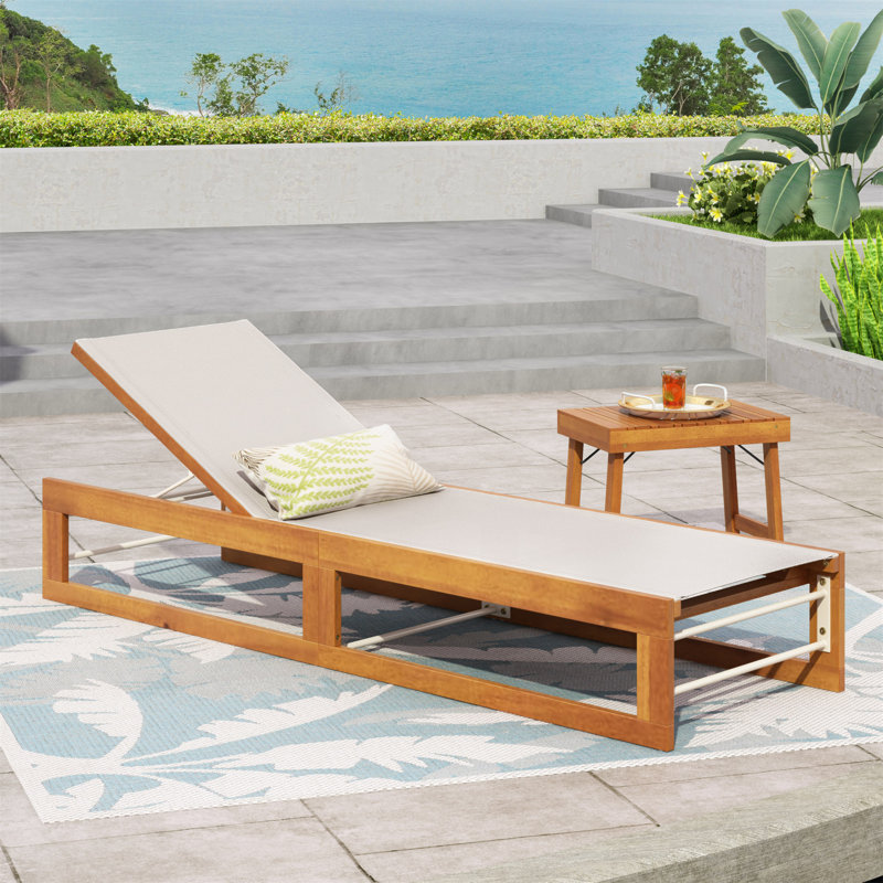 MIA CHAISE LUNGE (ensemble de 2), Teck / beige, 1