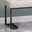 Banc rembourré beige à boutons, design contemporain, pieds à finition lisse, coutures losangées, structure en fer, profondeur de 45,06 po, largeur de 15 po, hauteur de 18,43 po, assemblage inclus-1941200007