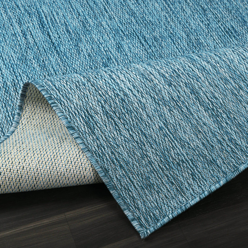 Tapis intérieur / extérieur bleu turquoise, Rectangulaire 8 pi x 10 pi