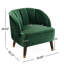 Chaise d'appoint rembourrée avec pieds en bois et assise large en velours - pour plus de stabilité
