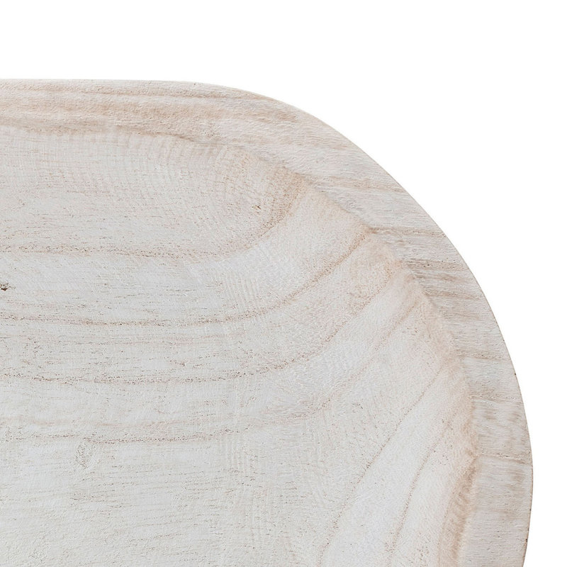 Ismenia Oval Light Brown Handcrafted Wood Decorative Bowl