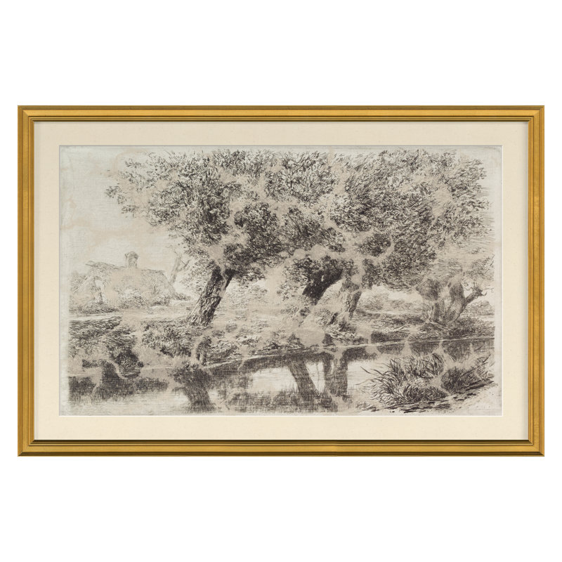 Vintage Etched Landscape 1 Print by Pastars, Cynthia
