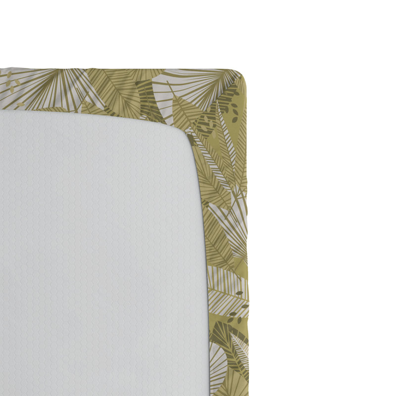 Drap-housse à motif floral Ambesonne, Drap-housse grand, Kaki pâle, vert armée / floral