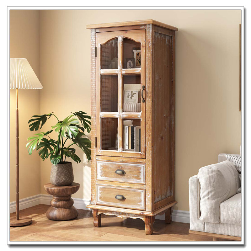 Armoire de rangement en bois rustique, Marron antique