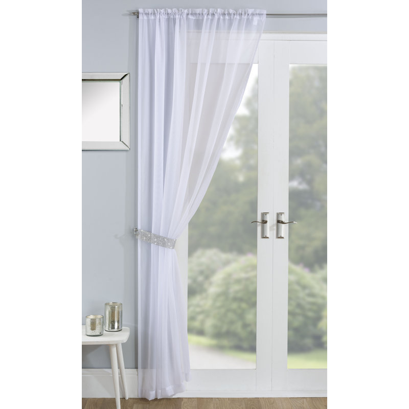Morganne Slot Top Sheer Curtain, Width 145 x Drop 183 cm, White