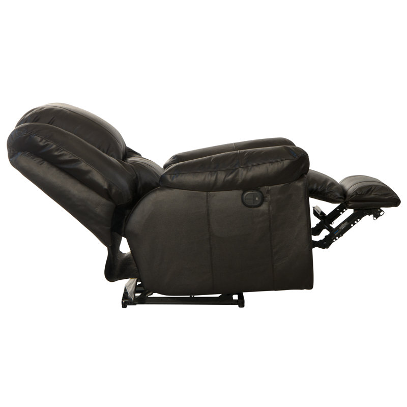 Baraona 43" Wide Leather Match Standard Recliner, Power