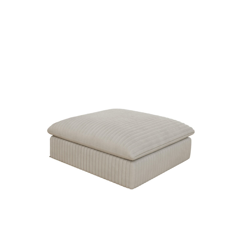 Nuage avec tissu velours côtelé blanc, siège profond à double couche, coussin amovible, aucun assemblage requis, possibilité de bricolage pour différentes pièces, douceur rembourrée de plumes, agencements modulaires adaptables,
