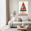 Courtepointe arbre de Noël - arbre de Noël contemporain avec motifs en tissu-1043359559