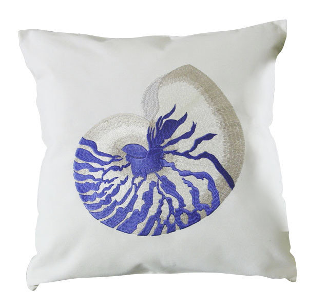 Appliqued Outdoor Throw Pillow