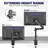 Pneumatic Arm Single Monitor Desk Mount