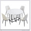 Ensemble de table de salle à manger en bois massif avec banc - Ensemble de table de salle à manger rembourré 6 pièces