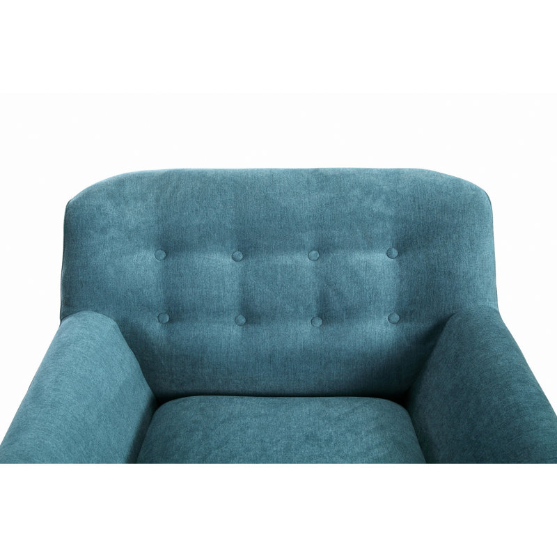Fauteuil, fauteuil d'appoint rembourré pour chambre à coucher, salon, Sarcelle
