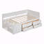 Lit de jour simple avec tiroirs et tablettes-129620552-129620553