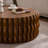 31.50" Ribbed Wave Round Coffee Table