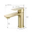 Robinet de lavabo de salle de bain à poignée simple Topcraft-129441283