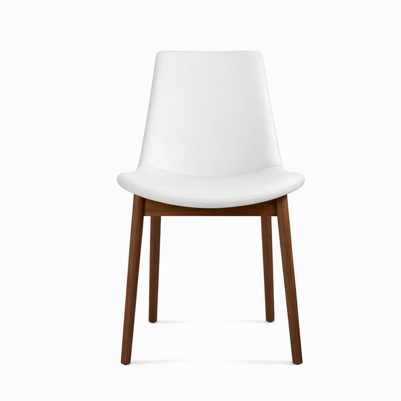 Eiffel Wood Dining Chair, White, Wenge