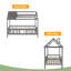 Lit simple en bois avec clôture-911619137
