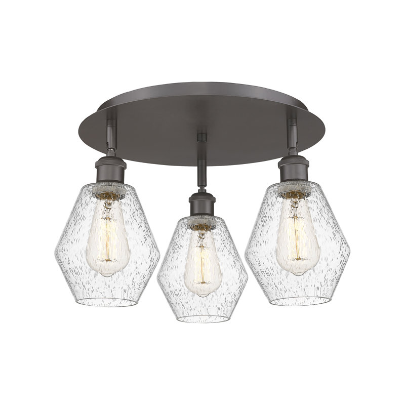 Amylea Glass Flush Mount, Seedy, Oil Rubbed Bronze