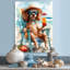 Caniche brun sur la plage relaxant-106143018-106143017