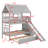 Twin Over Twin House Bunk Bed, Bed Frame With Trundle And Slide, Storage Staircase, Roof And Window Design-1931916818