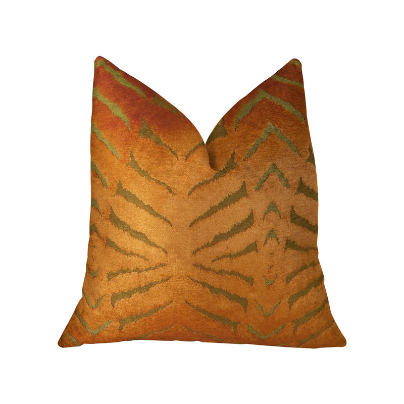 Magnetism Geometric Reversible Throw Pillow, 12" H x 25" W