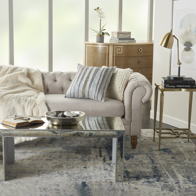 Housse de coussin carré et insert, Céladon
