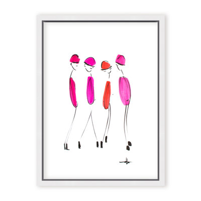 Four In Fuchsia Print by Chauncey Jacks