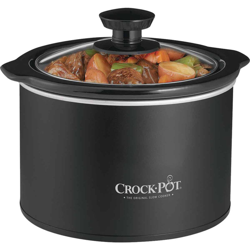 Crock-Pot 1.5 Qt Black Slow Cooker with Glass Lid