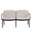 Causeuse d'extérieur en PP Luna, structure noire avec coussin beige Luna-736355335