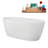 59" Streamline Soaking Freestanding Tub and Tray With Internal Drain-101687452