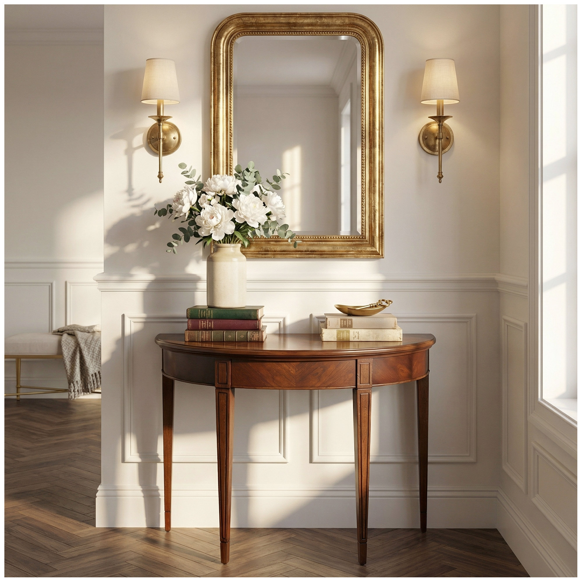 Kal 36'' Console Table, Olive Ash Burl