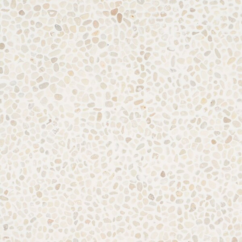 Nature Micro Lombok Pebble Mosaic Tile, White