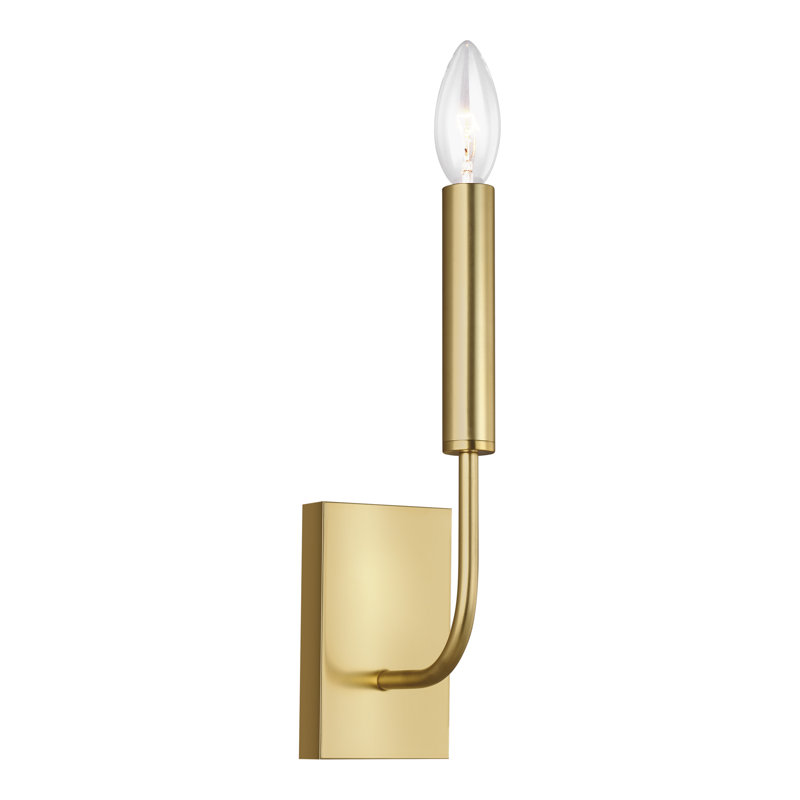 Brianna 1 - Light Candle Wall Light, Burnished Brass