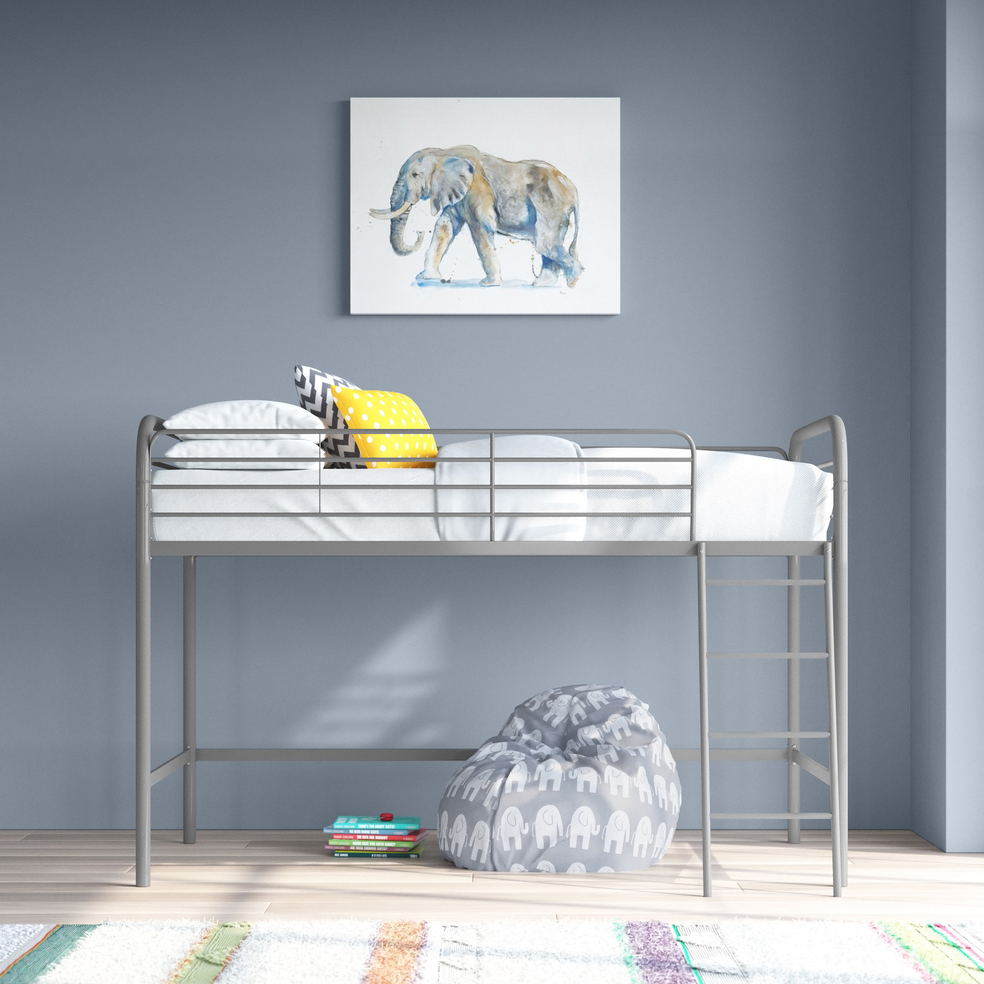 Mack Milo Mcadory Single 3 Metal Mid Sleeper Loft Bed Bed Reviews Wayfair