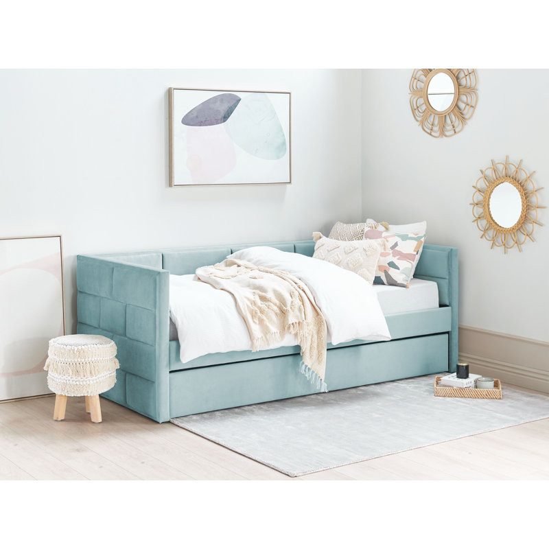 Anilu Upholstered Daybed with Trundle, Green