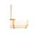 Orleans 5-Light Linear Chandelier in Distressed Gold