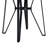 Ash Wood Round Bar Table With Metal Legs And Shelf, 46.14" Wide, 36" Height, Dining Room Decor Piece Open Depth, High, For Family Feasts-1124809694-1131912586