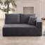 Causeuse modulaire 69,29 "avec accoudoirs avec accoudoirs, canapé modulaire en flanelle 2 places avec 3 coussins, canapé« Boneless »Cloud en boîte pour le salon petits espaces gris-2028112316-2014725983-2019045948