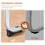 Modern Faux Leather/Suede Upholstered Armless Cantilever Dining Chair with Chrome Base-245882849-245882855