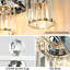 Luminaire de meuble-lavabo en cristal, applique de salle de bain moderne à 3 lumières avec finition chromée, éclairage au-dessus d'un miroir pour fixation murale dans le salon-1001452063-1001452056