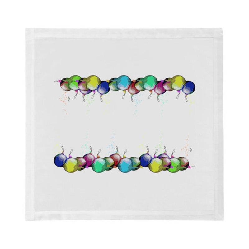 Xmas Ornaments Cotton Sateen Dinner Napkins