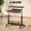 Bureau debout ajustable avec plateau inclinable, roulettes et tablette