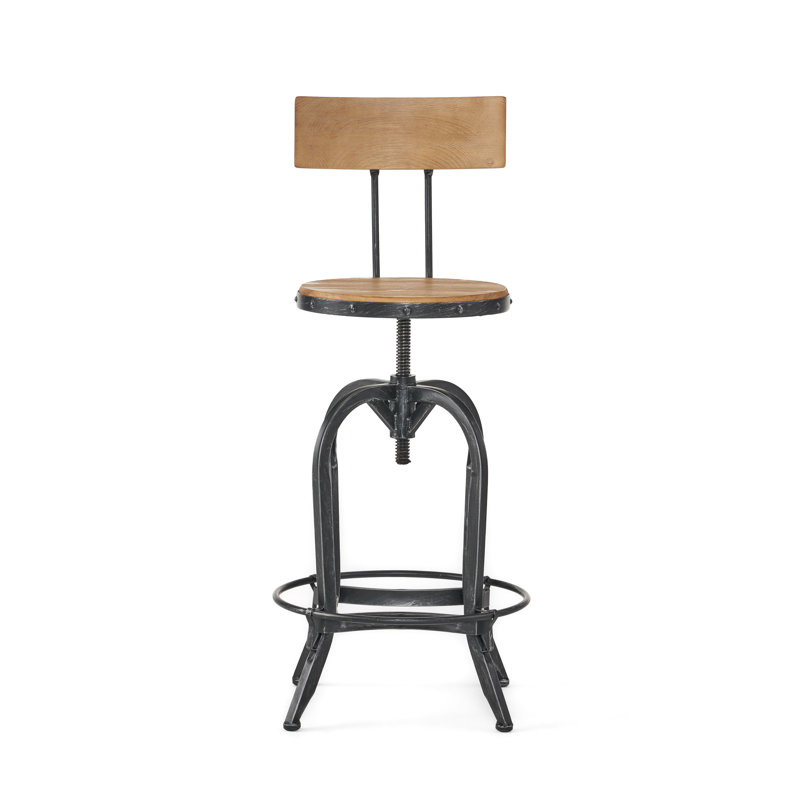 Tabouret de bar Junno avec bois de sapin