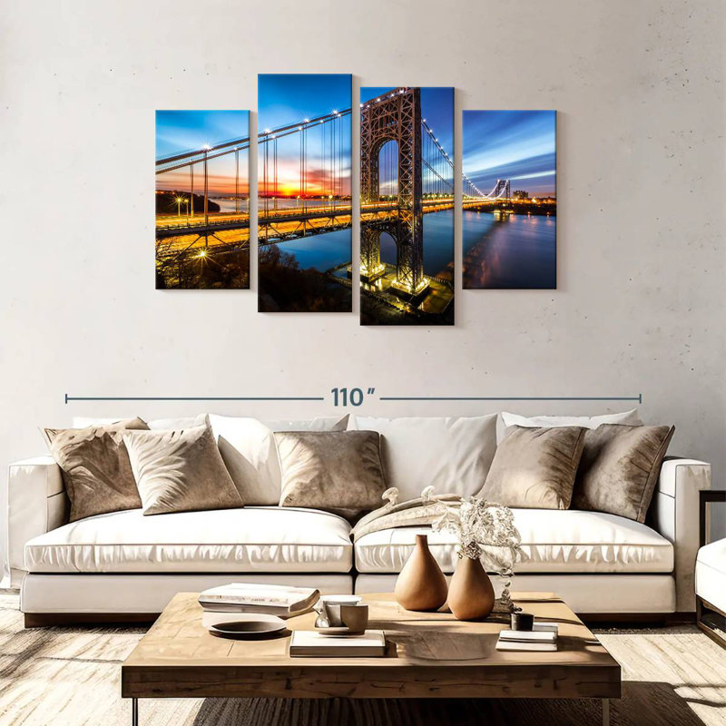 Lilie George Washington Bridge Lights, 48"H x 75"W