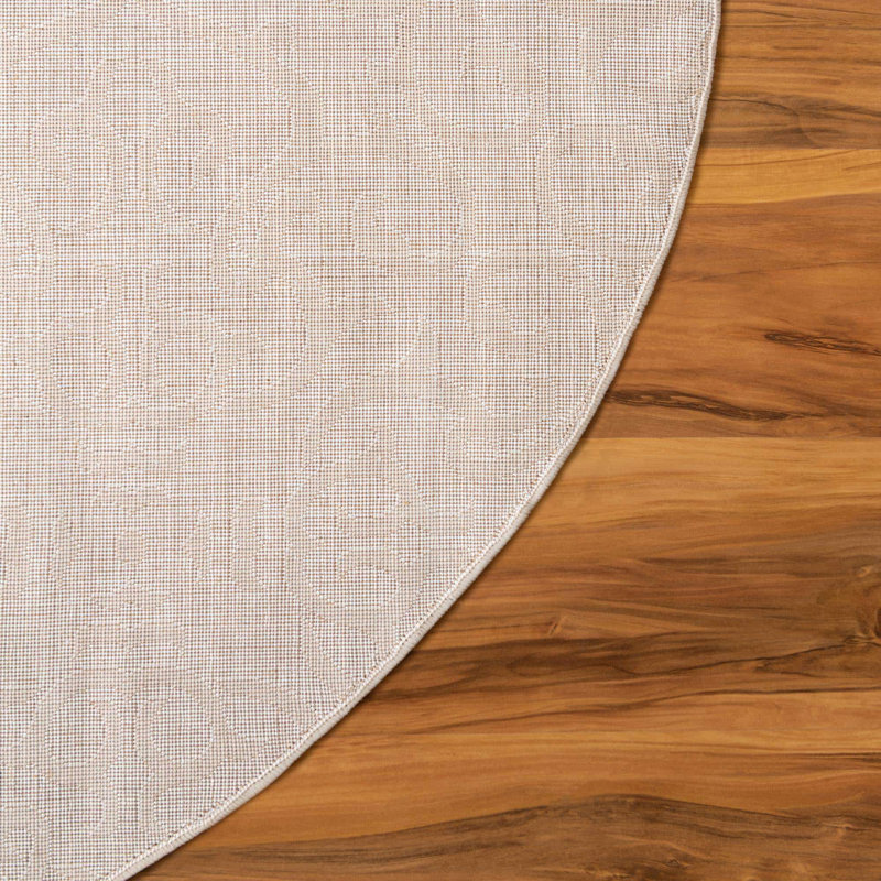 Tapis blanc / beige Anah, Rond 6 pi x