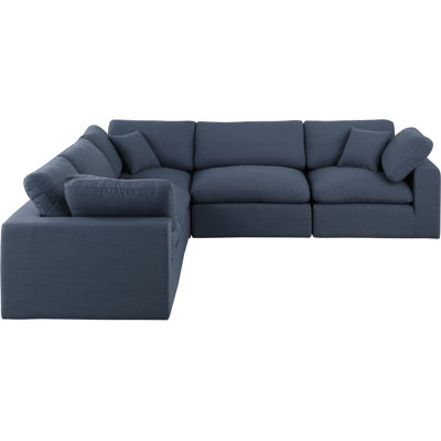 Hudhaifa Upholstered L-Shaped Sectional Reversible