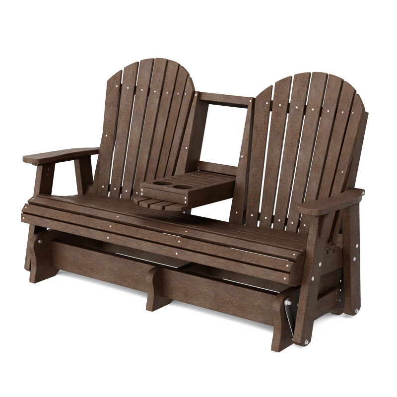 Fauteuil oscillant 5 pi avec console Heritage, Brun Tudor