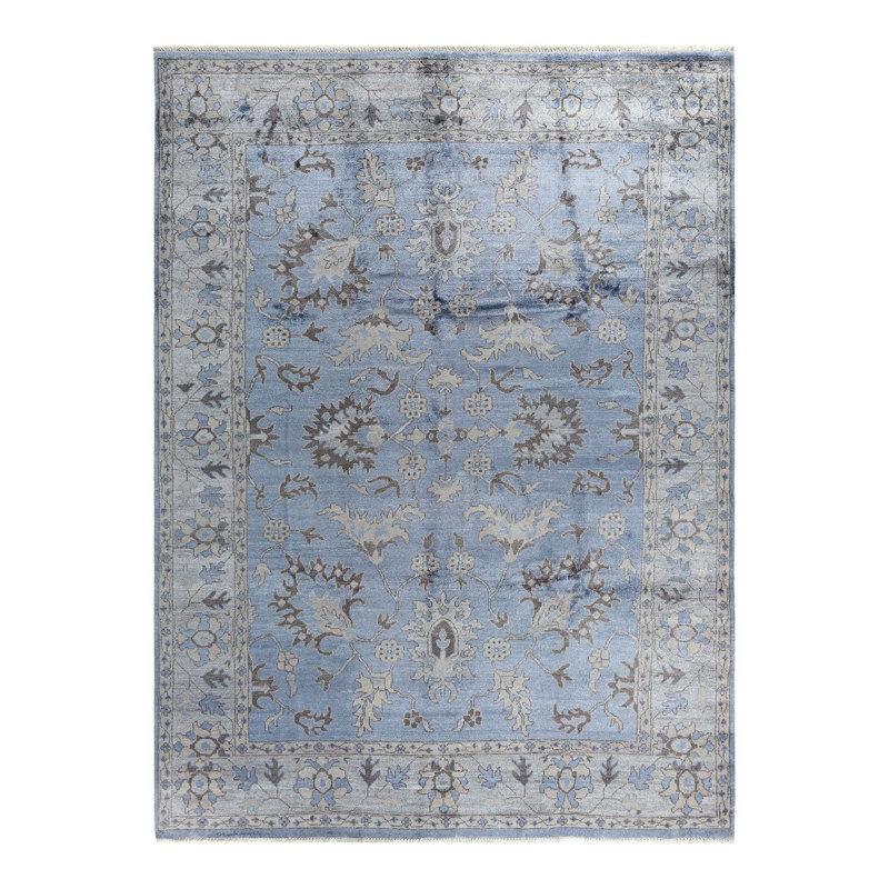 Overdyed One-of-a-Kind 9' 1" X 12' 1" Hand Knotted Area Rug