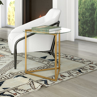 Glass Top End Table